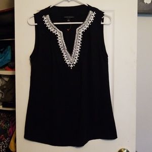 Banana Republic Embellish Tank Navy Size 8
